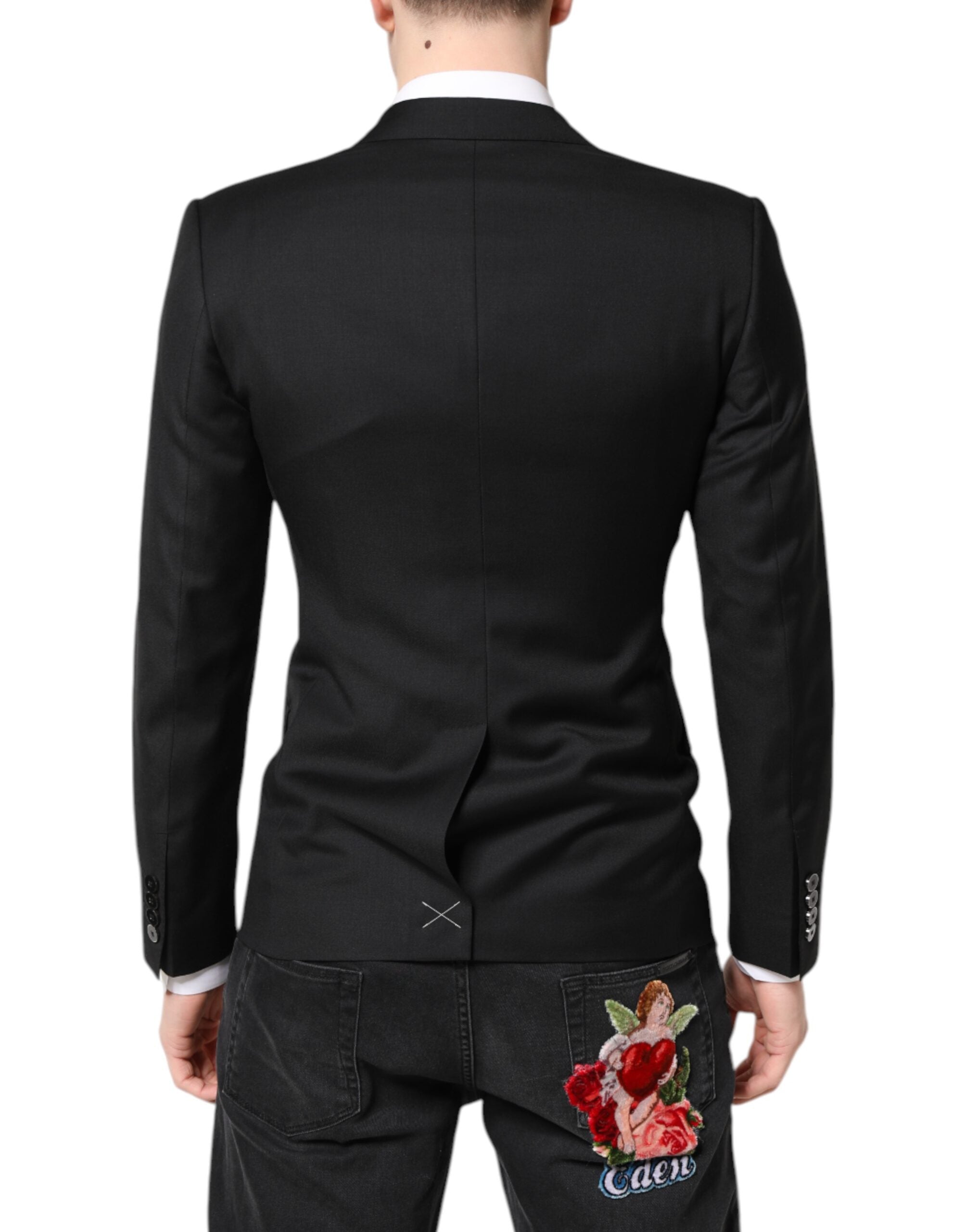 Dolce & Gabbana Black MARTINI Double Breasted Coat Blazer -   -  Dolce & Gabbana.