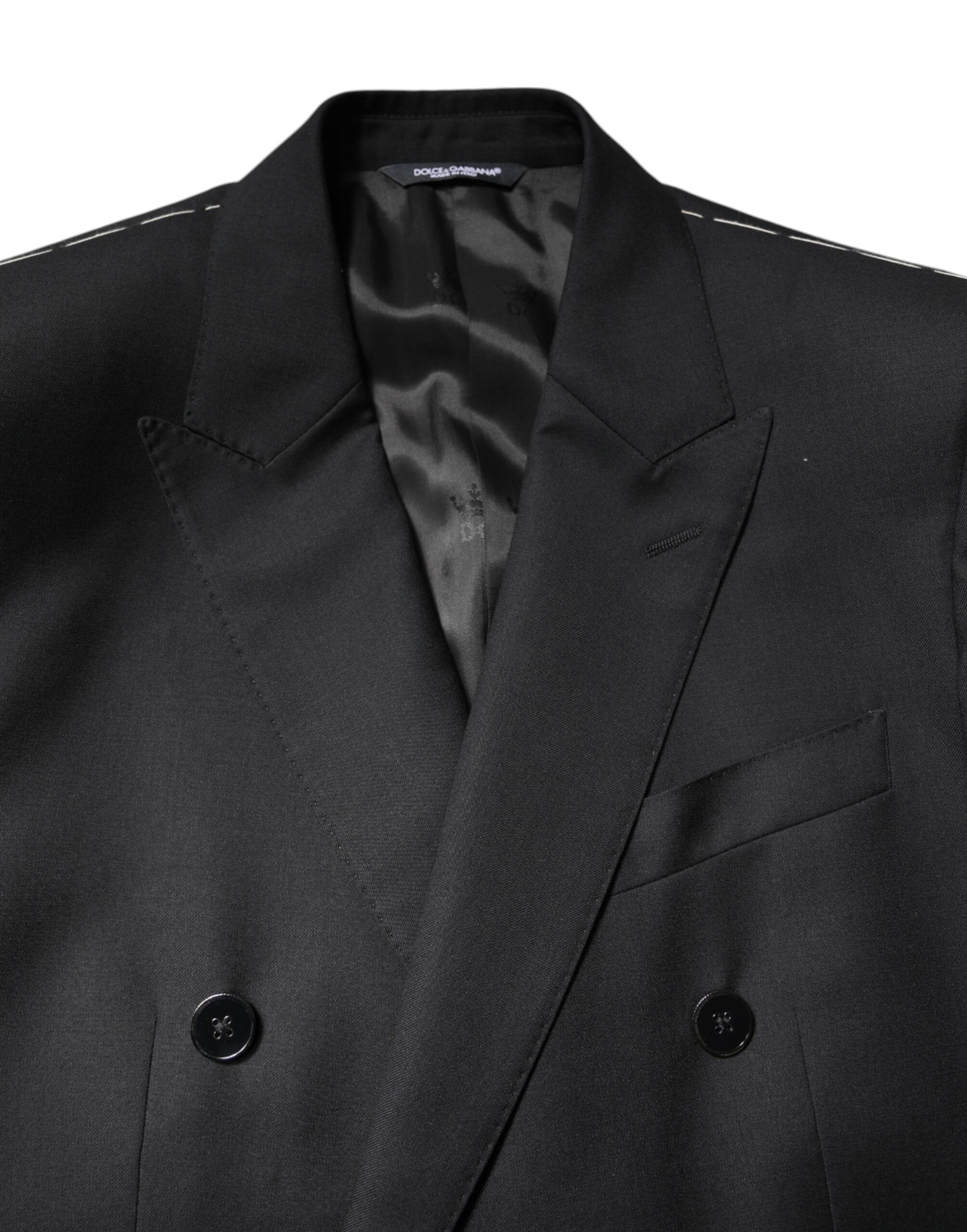 Dolce & Gabbana Black MARTINI Double Breasted Coat Blazer -   -  Dolce & Gabbana.