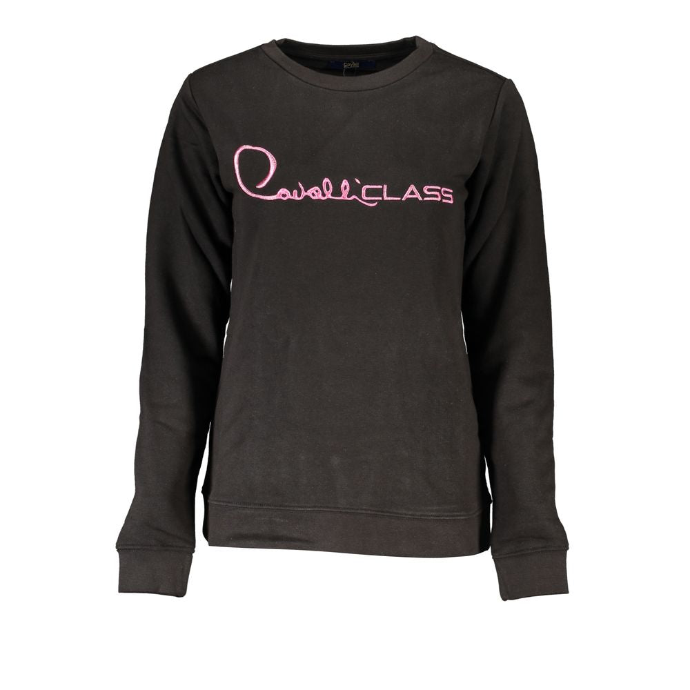 Cavalli Class Black Cotton Sweater -   -  Cavalli Class.