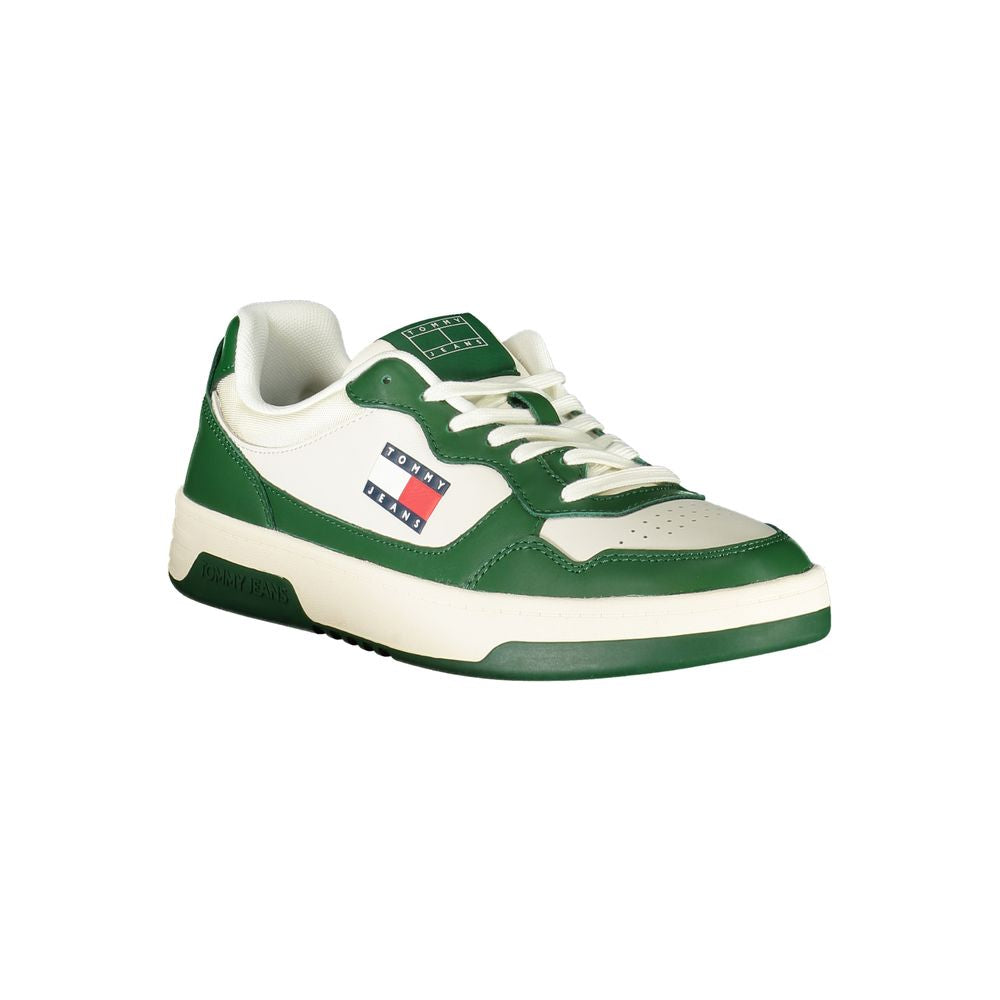 Tommy Hilfiger White Leather Men Sneaker -   -  Tommy Hilfiger.