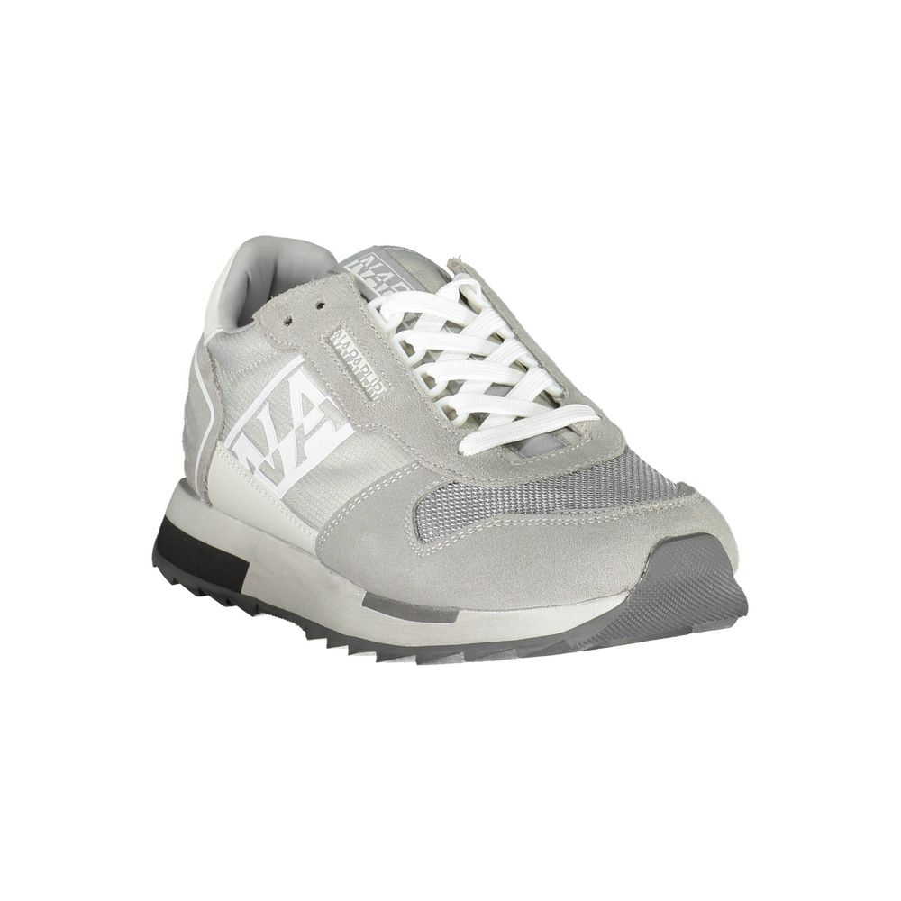 Napapijri Brown Leather Men Sneaker -   -  Napapijri.