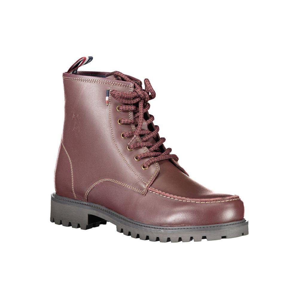 U.S. POLO ASSN. Red Leather Men Boot -   -  U.S. POLO ASSN..