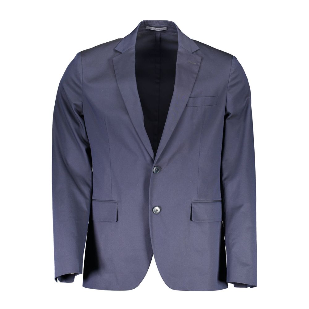 Gant Blue Cotton Men Jacket -   -  Gant.