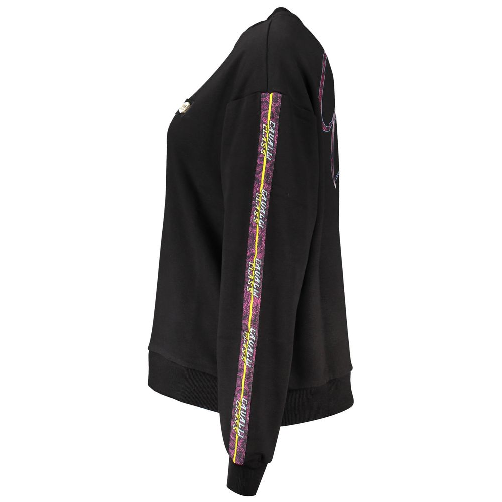 Cavalli Class Black Cotton Women Sweater -   -  Cavalli Class.