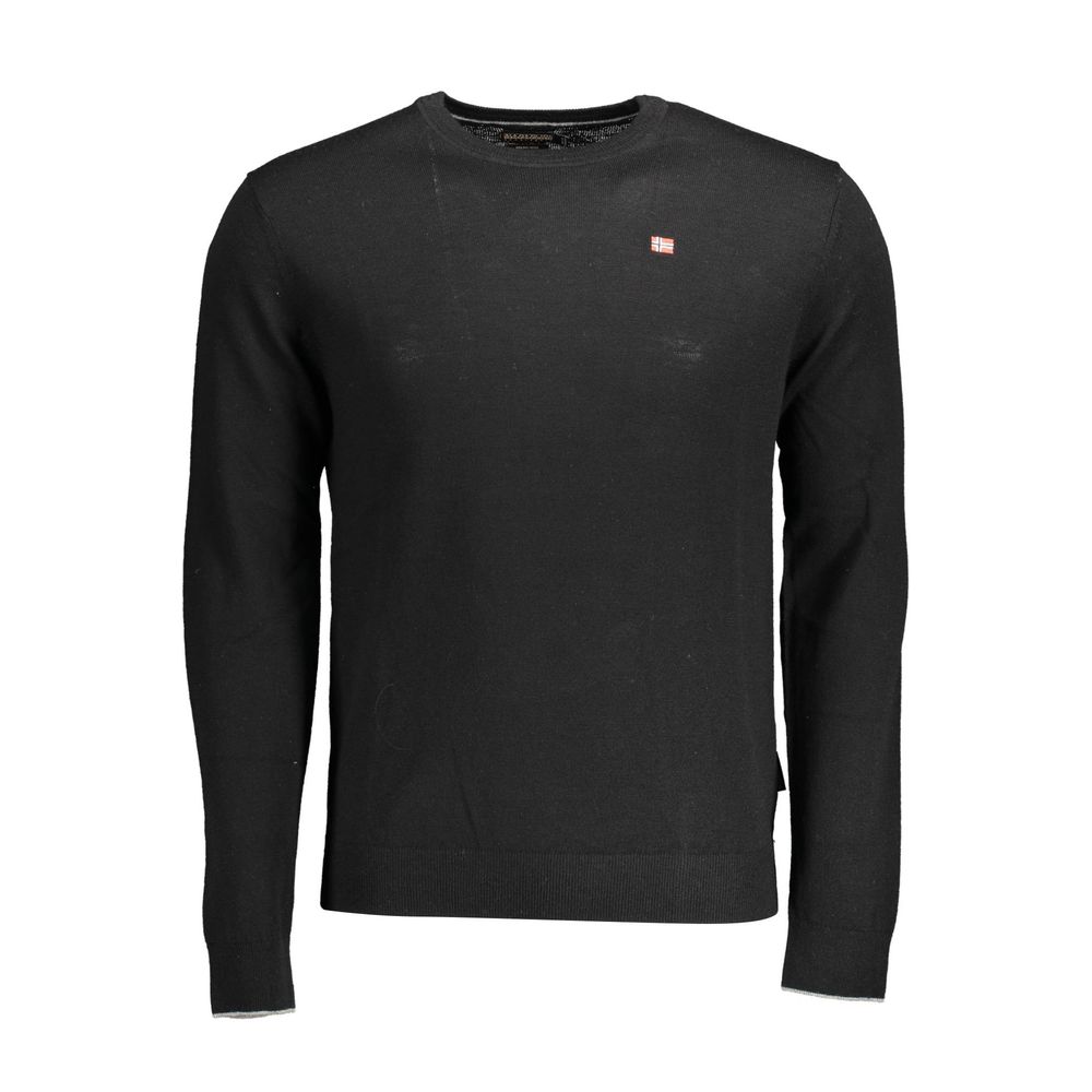 Napapijri Black Wool Men Sweater -   -  Napapijri.