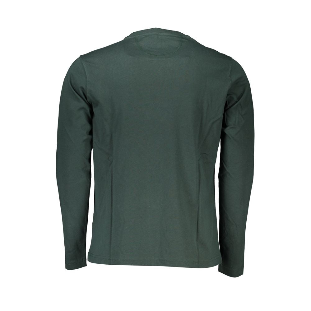 La Martina Elegant Green Embroidered Crew Neck Cotton Tee -   -  La Martina.