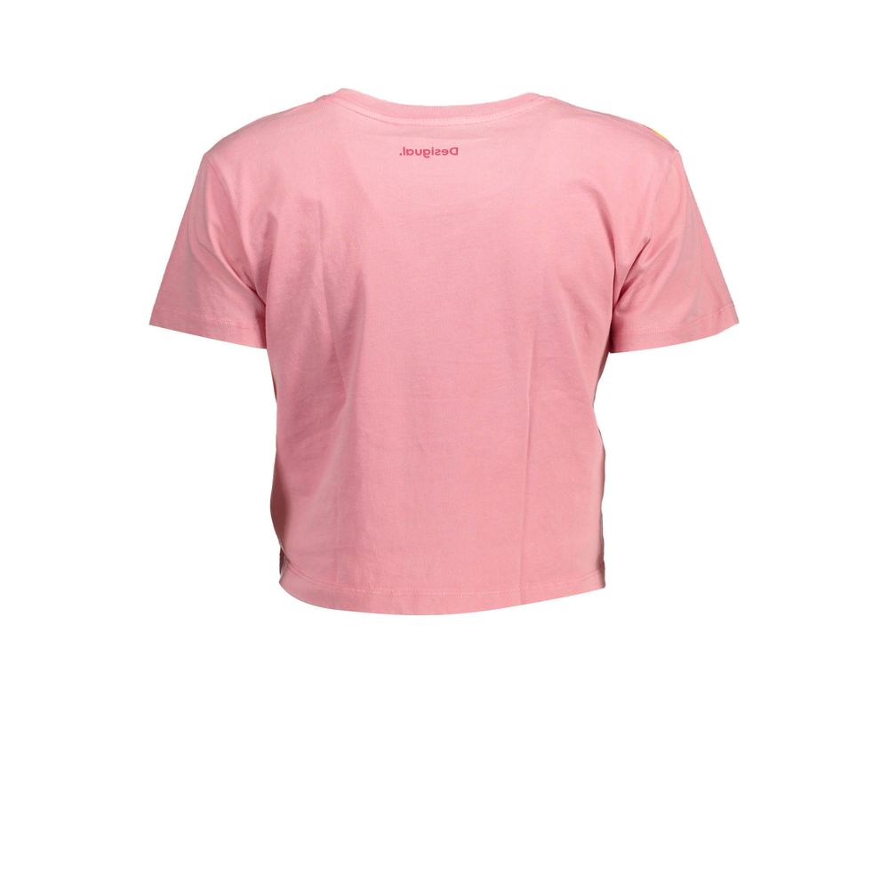 Desigual Pink Cotton Women T-Shirt -   -  Desigual.
