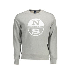 North Sails Gray Cotton Men Sweater -   -  North Sails.