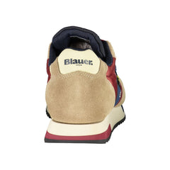 Blauer Beige Sports Sneakers with Contrast Accents -   -  Blauer.