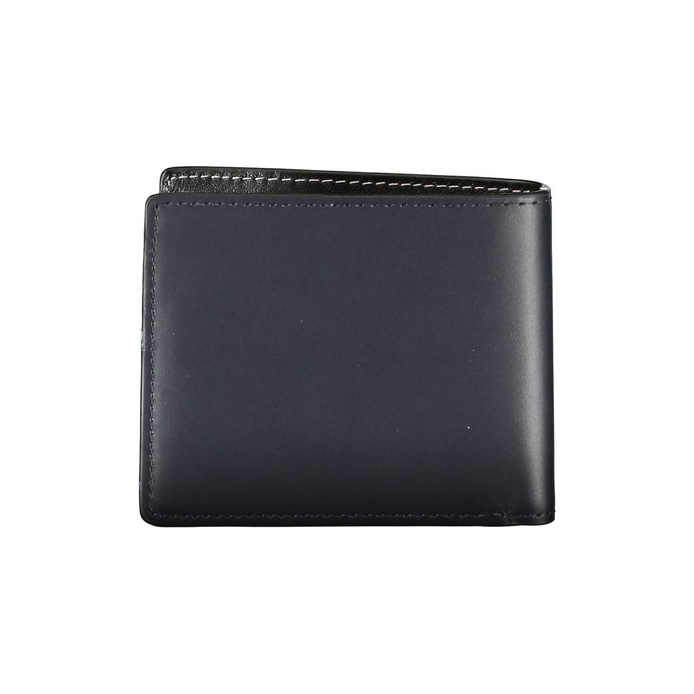 Tommy Hilfiger Elegant Blue Leather Bifold Wallet -  Leather Wallet for Men -  Tommy Hilfiger.