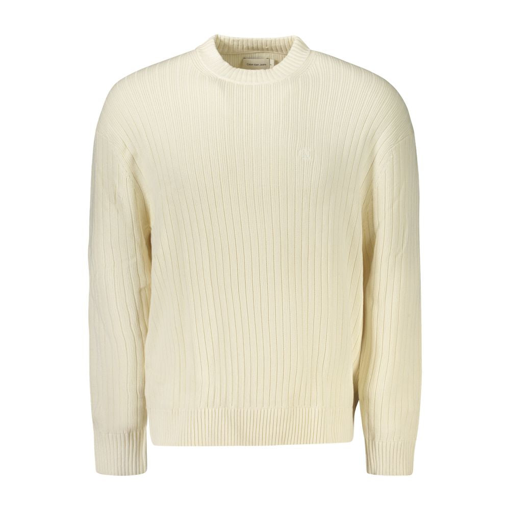 Calvin Klein White Cotton Men Sweater -   -  Calvin Klein.
