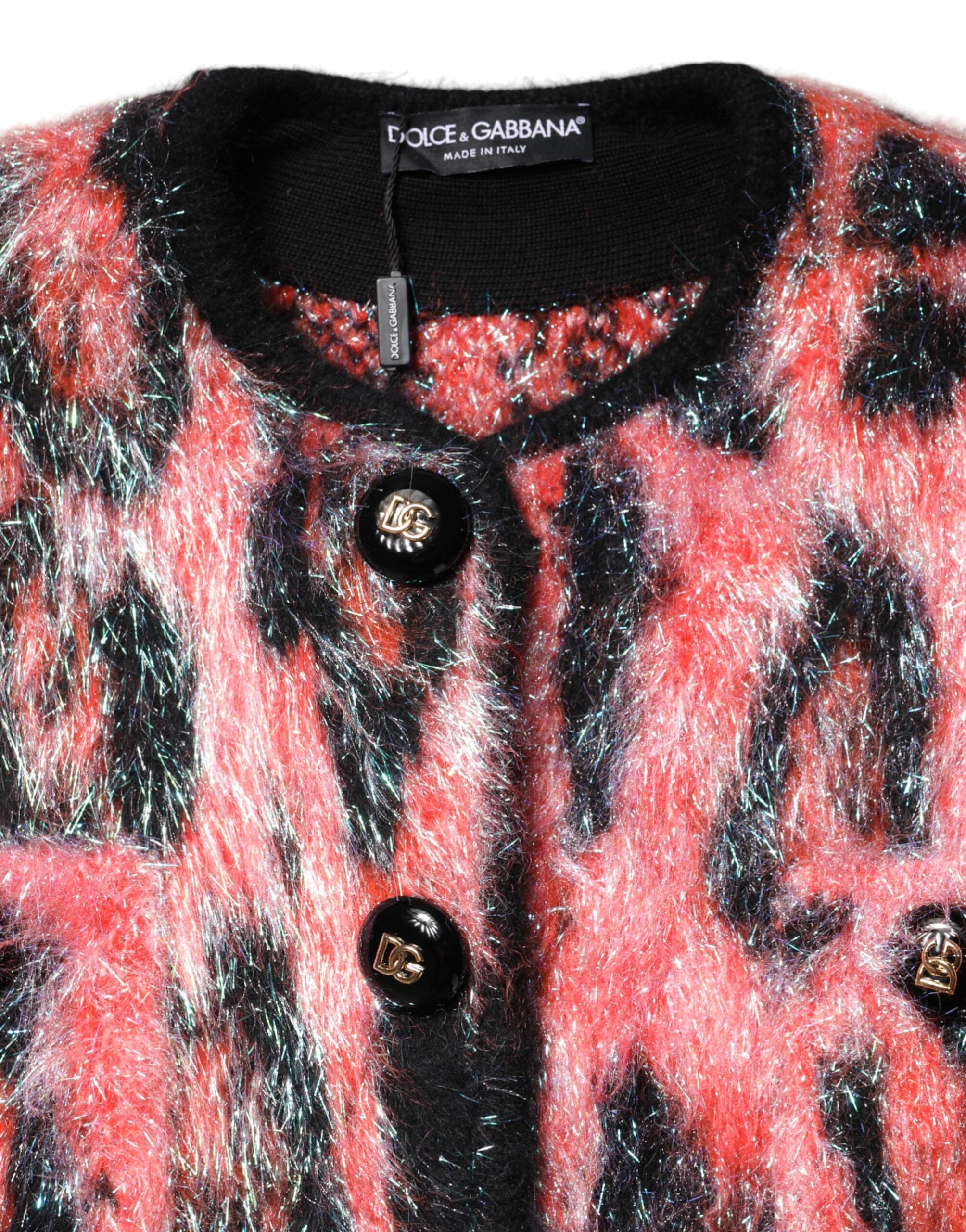 Dolce & Gabbana Red Mohair Wool Button Down Cardigan Sweater -   -  Dolce & Gabbana.