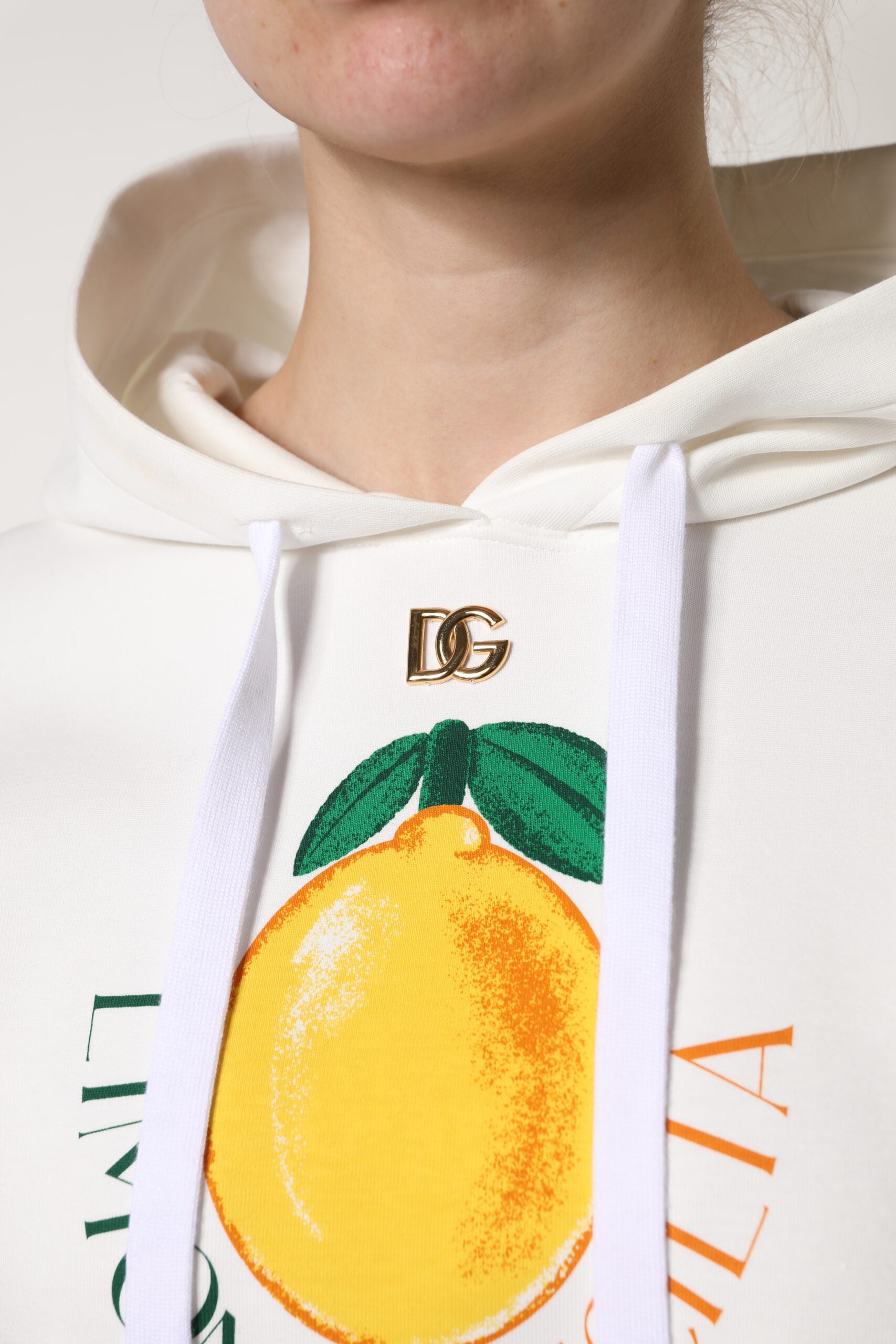 Dolce & Gabbana Ivory Cotton Printed Hooded Pullover Sweater -   -  Dolce & Gabbana.