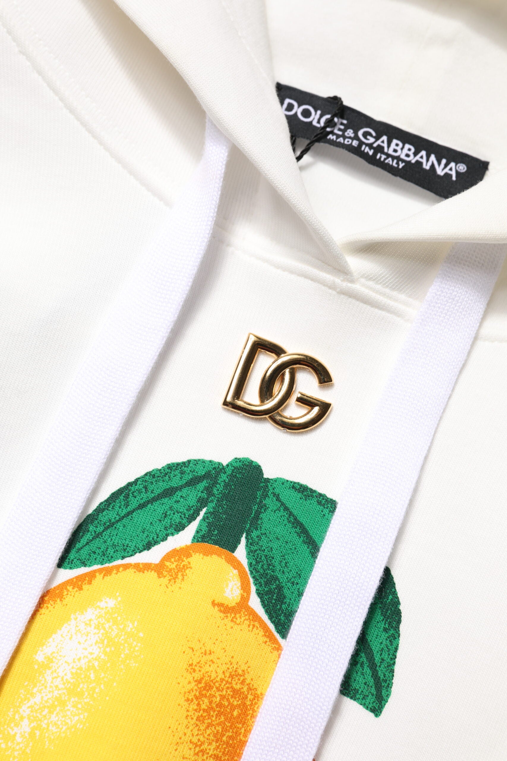 Dolce & Gabbana Ivory Cotton Printed Hooded Pullover Sweater -   -  Dolce & Gabbana.