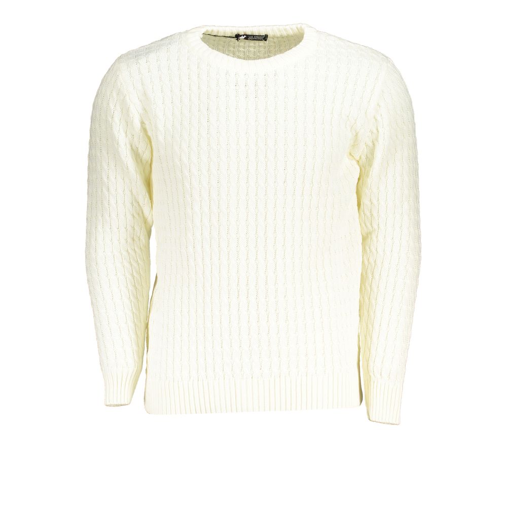 U.S. Grand Polo White Fabric Sweater -   -  U.S. Grand Polo.