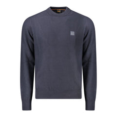 Hugo Boss Blue Cotton Men Sweater -   -  Hugo Boss.