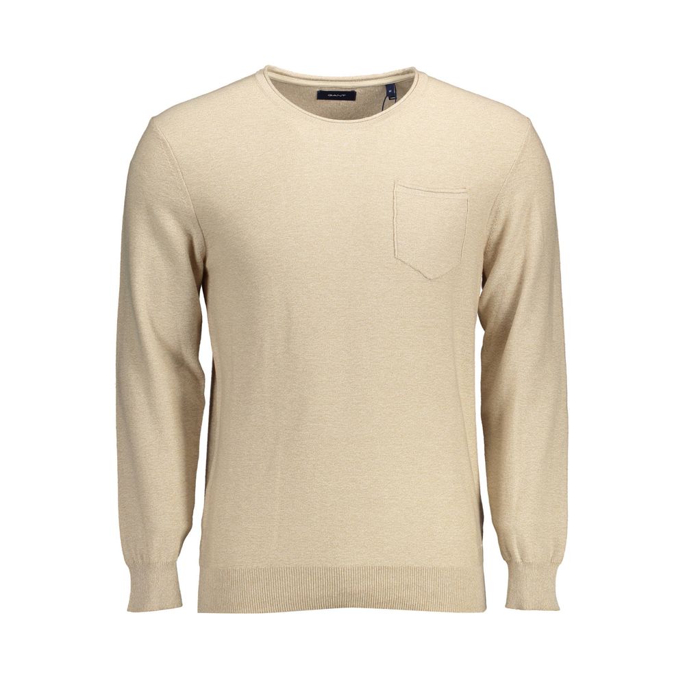 Gant Beige Cotton Men Sweater -   -  Gant.