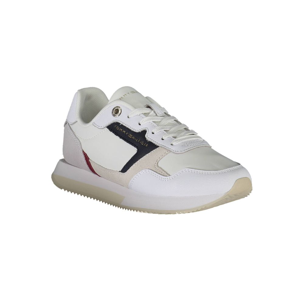 Tommy Hilfiger White Leather Women Sneaker -   -  Tommy Hilfiger.