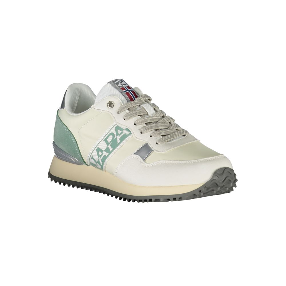 Napapijri Chic White Lace-Up Sports Sneakers with Contrast Detail -   -  Napapijri.