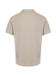 Burberry Pale Stone Cotton Collared Polo Shirt -   -  Burberry.