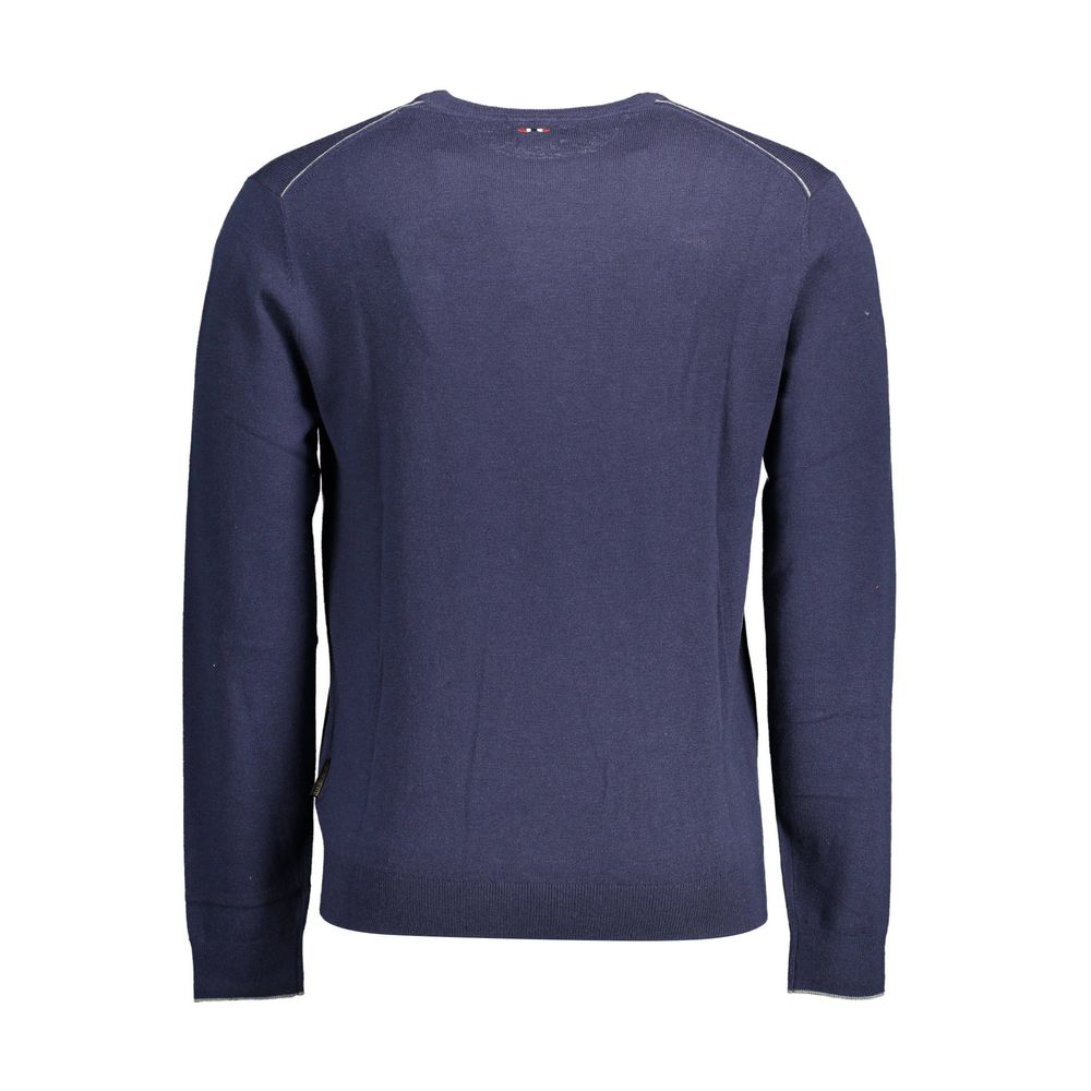 Napapijri Blue Wool Men Sweater -   -  Napapijri.