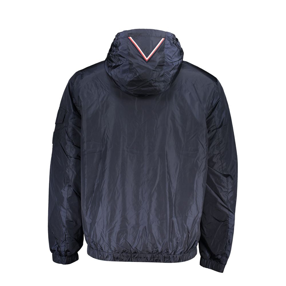 Tommy Hilfiger Chic Blue Hooded Sports Jacket with Contrast Details -   -  Tommy Hilfiger.