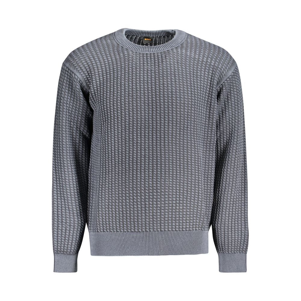 Hugo Boss Blue Cotton Men Sweater -   -  Hugo Boss.