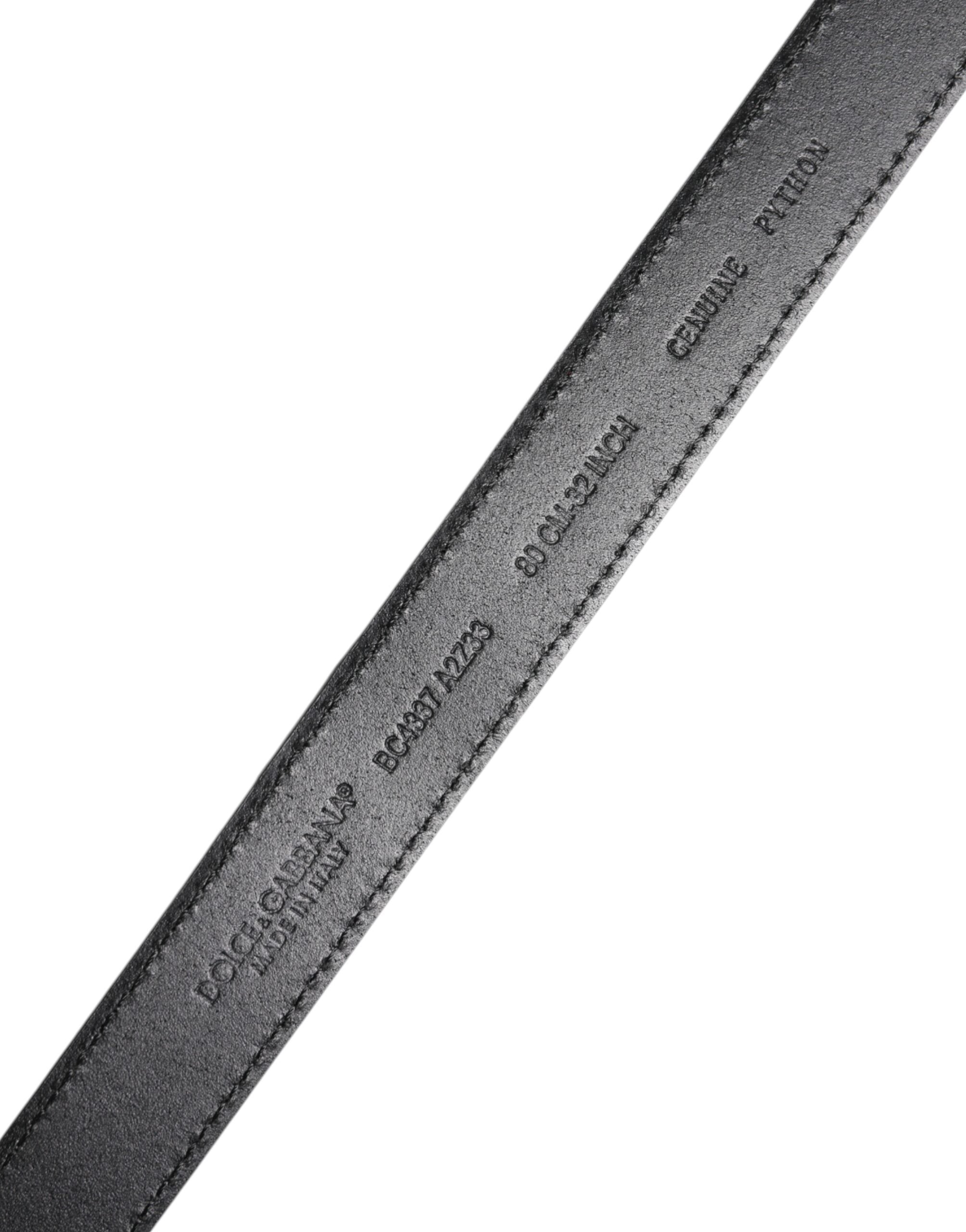 Dolce & Gabbana Red Exotic Leather Brass Metal Buckle Belt -   -  Dolce & Gabbana.