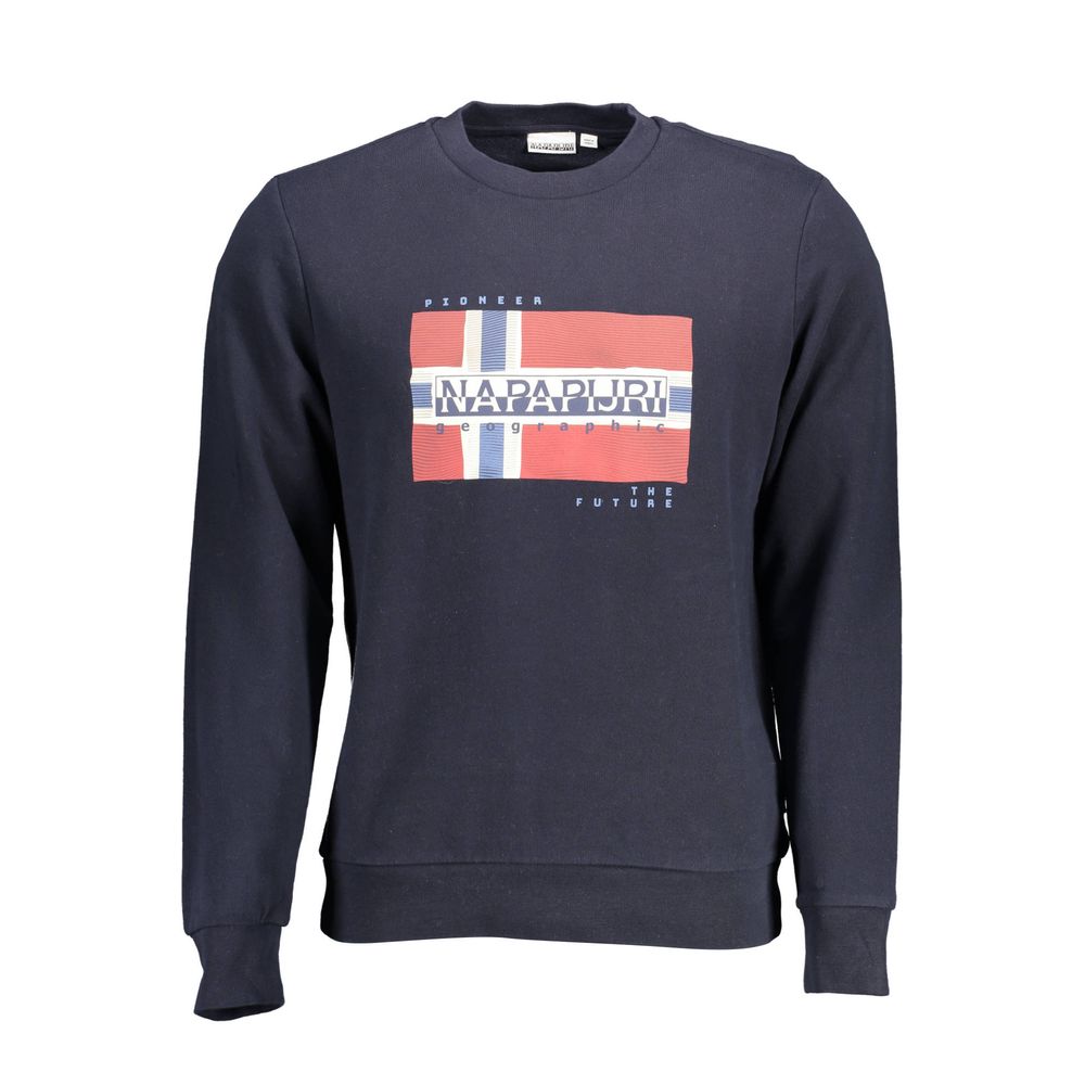 Napapijri Blue Cotton Men Sweater -   -  Napapijri.