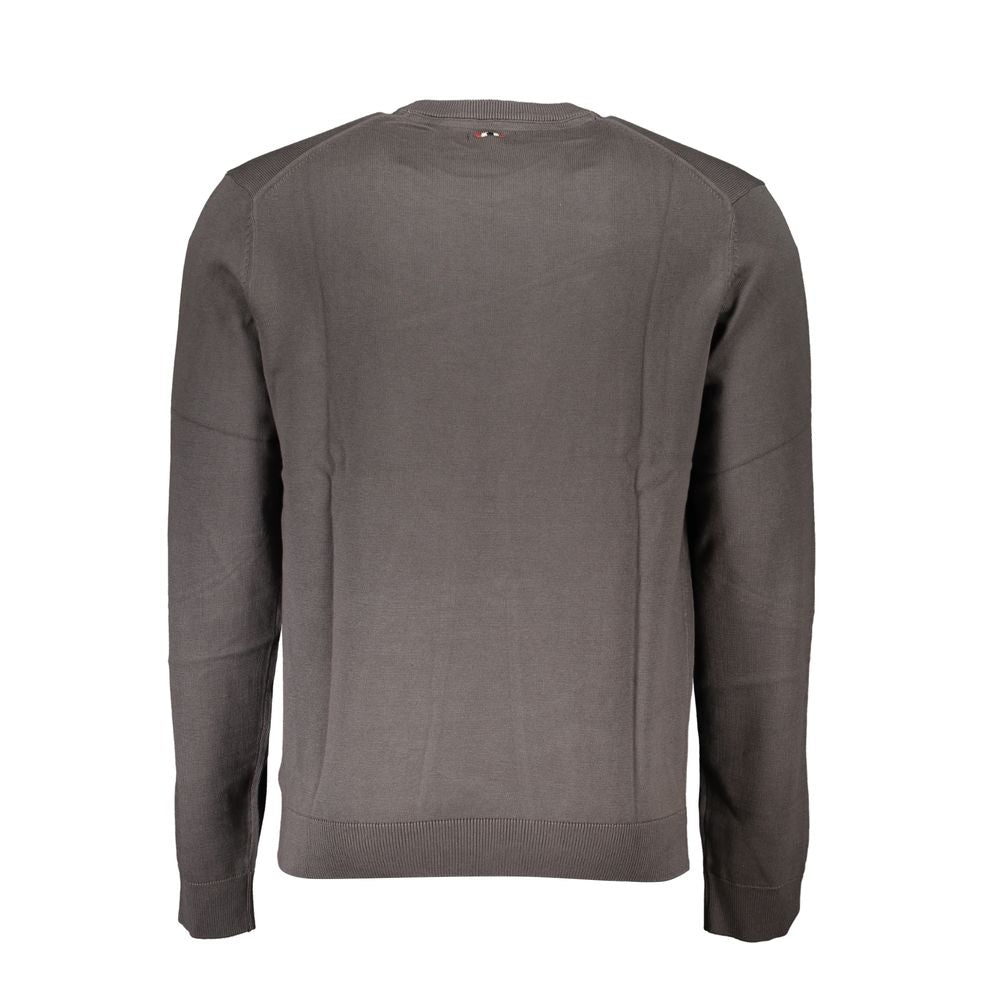 Napapijri Gray Cotton Men Sweater -   -  Napapijri.