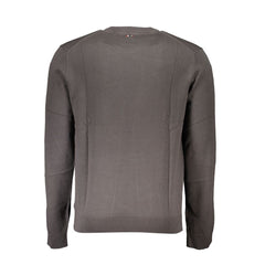 Napapijri Gray Cotton Men Sweater -   -  Napapijri.