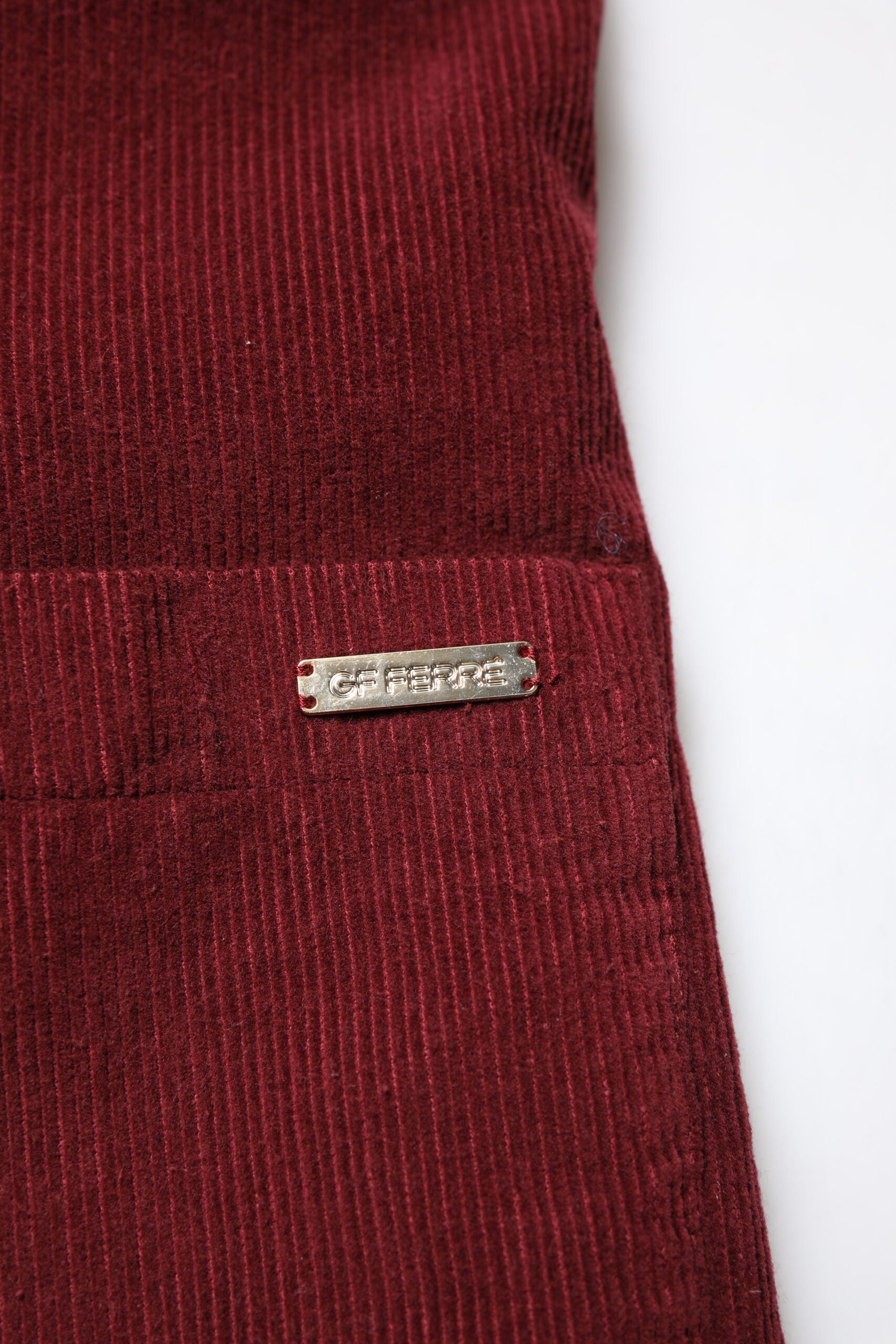 GF Ferre Maroon Corduroy Regular Fit Men Coat Blazer Jacket -   -  GF Ferre.