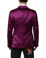 Dolce & Gabbana Purple Double Breasted Men Suit Coat Blazer -   -  Dolce & Gabbana.