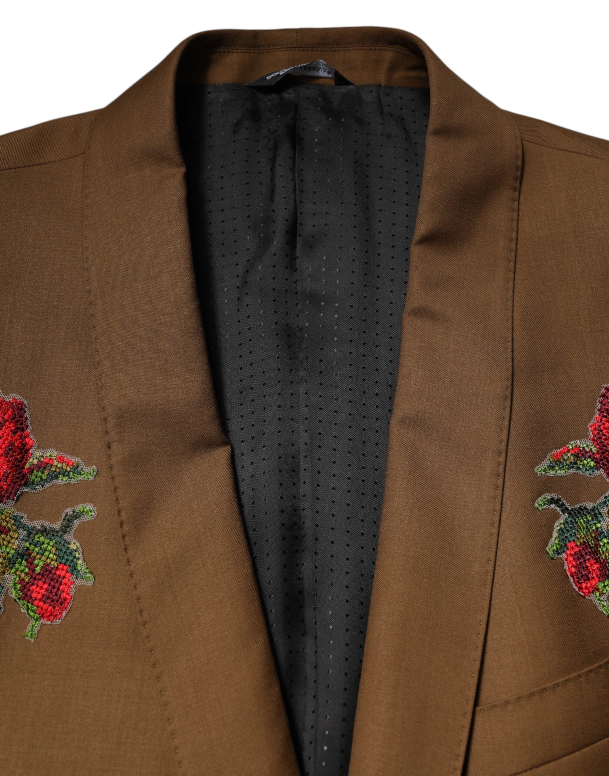 Dolce & Gabbana Brown MARTINI Single Breasted Coat Blazer -   -  Dolce & Gabbana.
