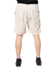 Brunello Cucinelli Off White Logo Men Bermuda Sweatshorts Shorts -   -  Brunello Cucinelli.