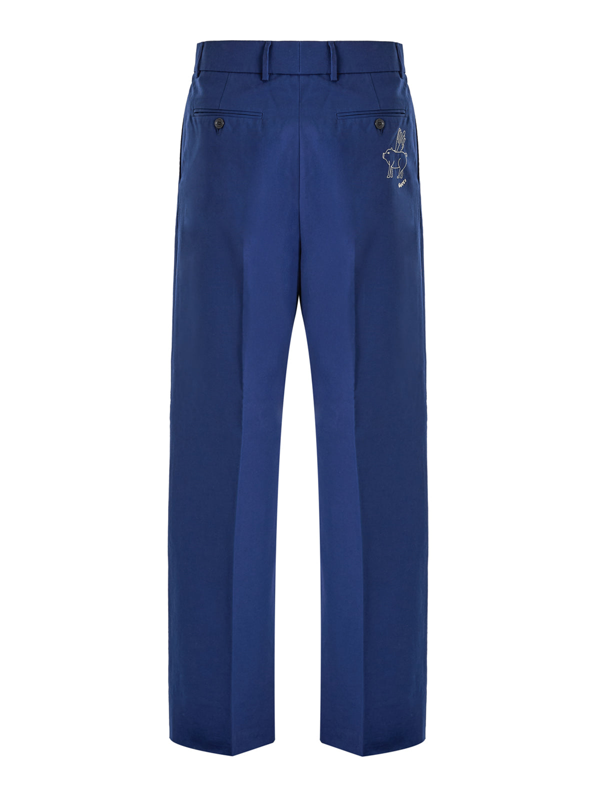 Gucci Blue Classic Cotton Pants -   -  Gucci.
