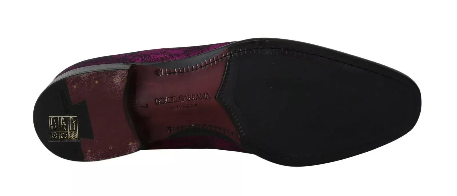 Dolce & Gabbana Purple Jacquard Loafers Dress Formal Shoes -   -  Dolce & Gabbana.