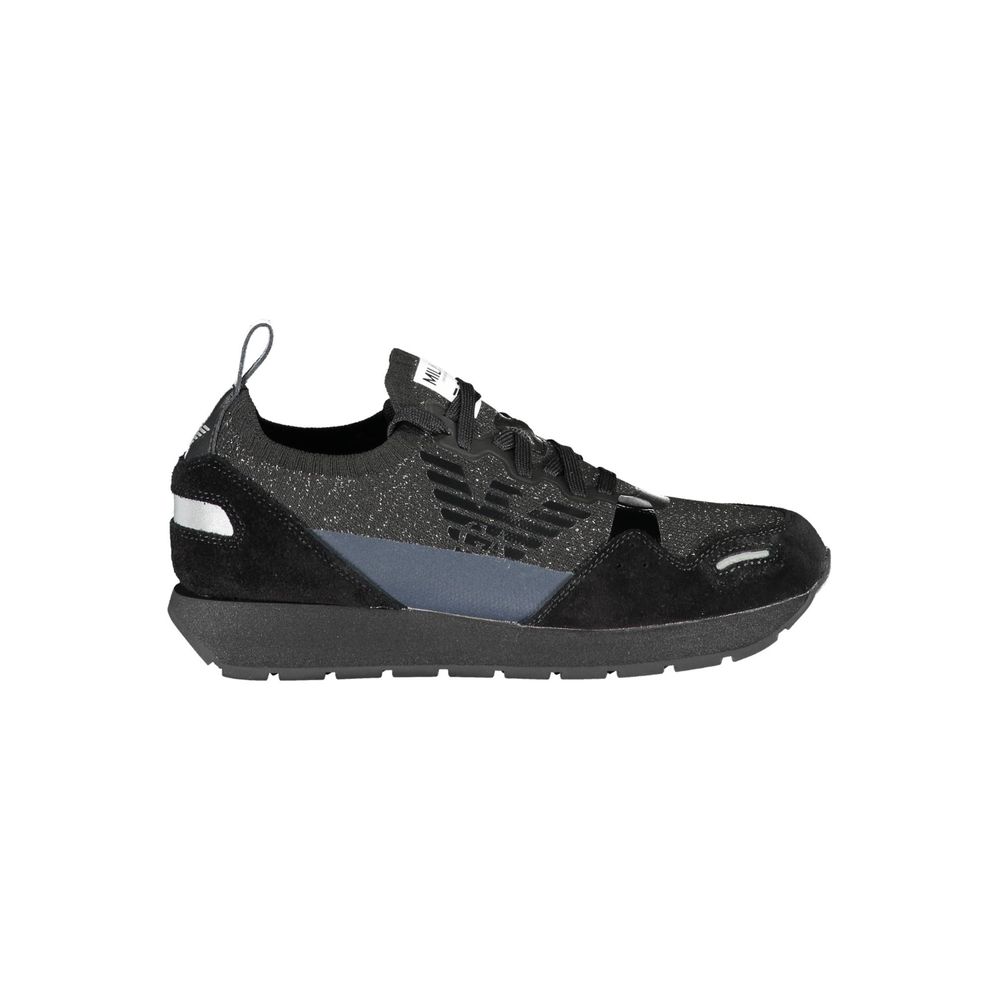 Emporio Armani Black Leather Women Sneaker -   -  Emporio Armani.
