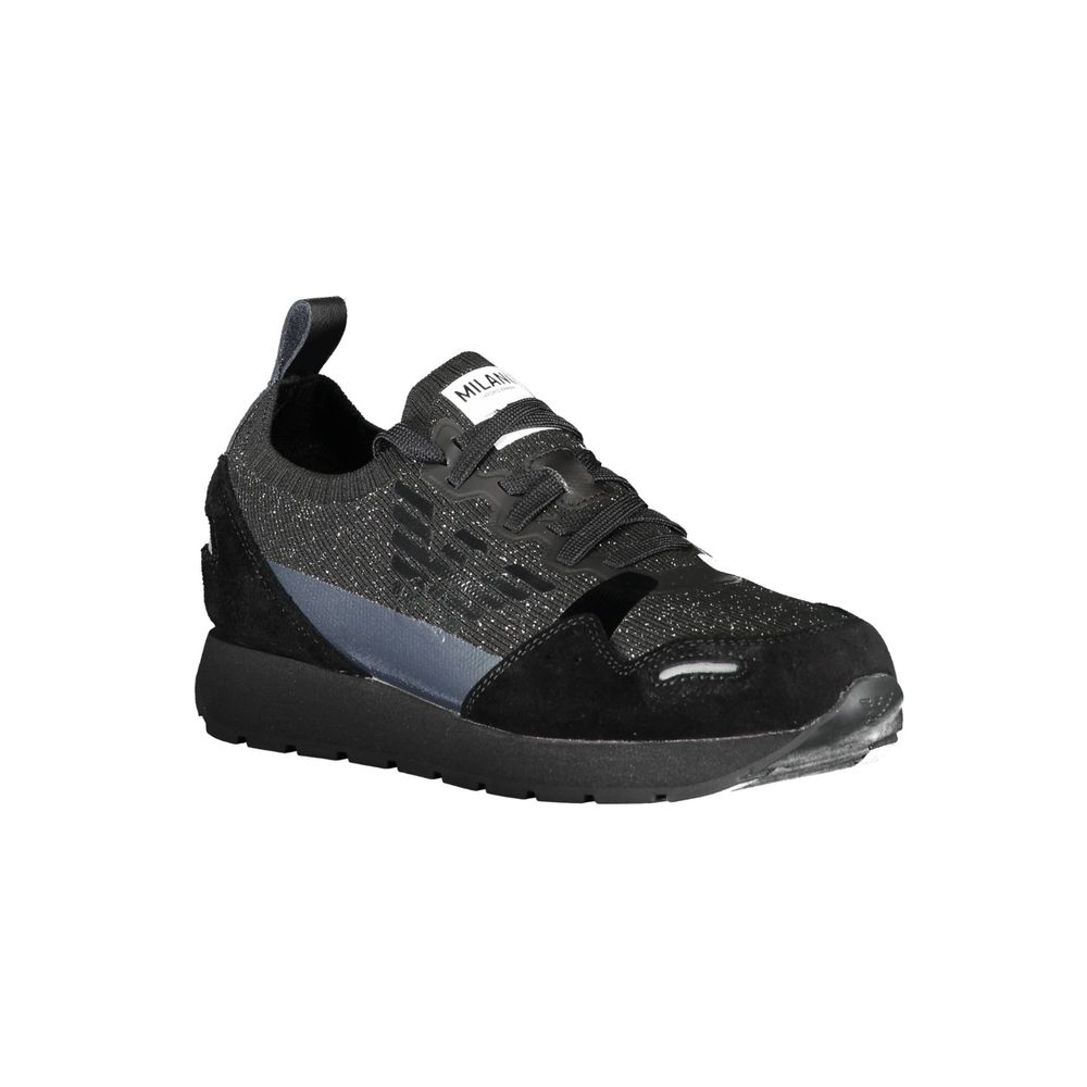 Emporio Armani Black Leather Women Sneaker -   -  Emporio Armani.