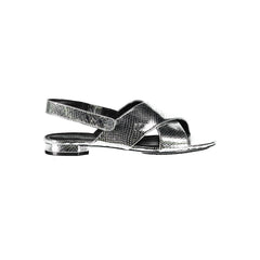 Calvin Klein Silver Leather Women Sandal -   -  Calvin Klein.