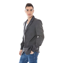 Calvin Klein Gray Wool Men Jacket -   -  Calvin Klein.