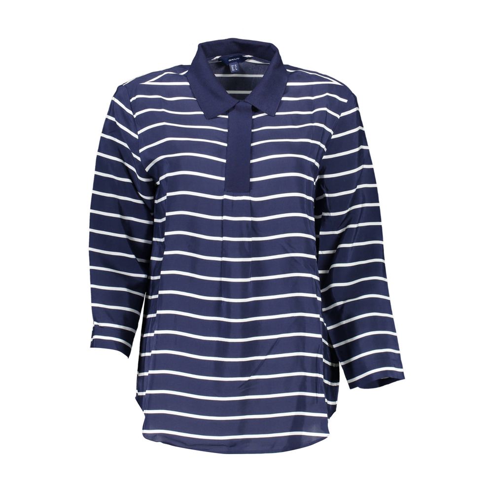 Gant Blue Viscose Women Polo Shirt -   -  Gant.