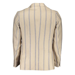 Gant Beige Linen Men Jacket -   -  Gant.