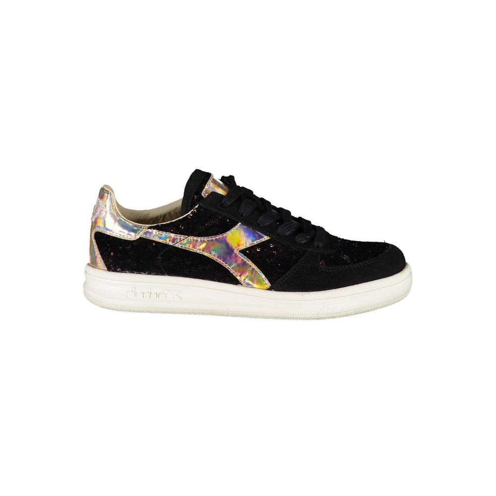 Diadora Black Leather Women Sneaker -   -  Diadora.