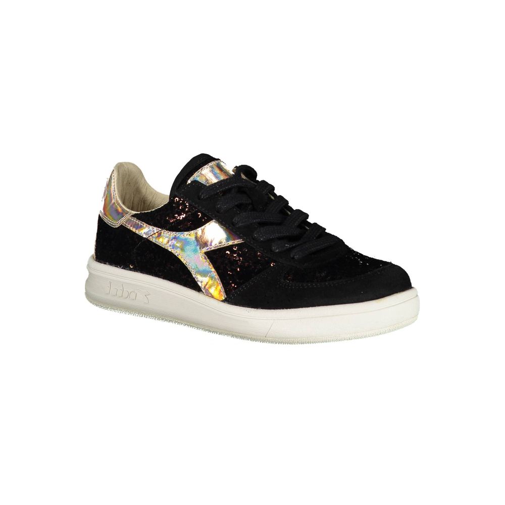 Diadora Black Leather Women Sneaker -   -  Diadora.