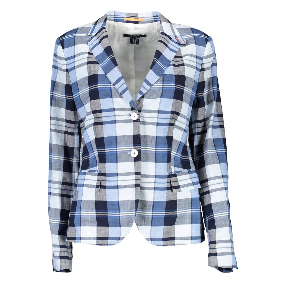Gant Light Blue Cotton Women Jacket -   -  Gant.