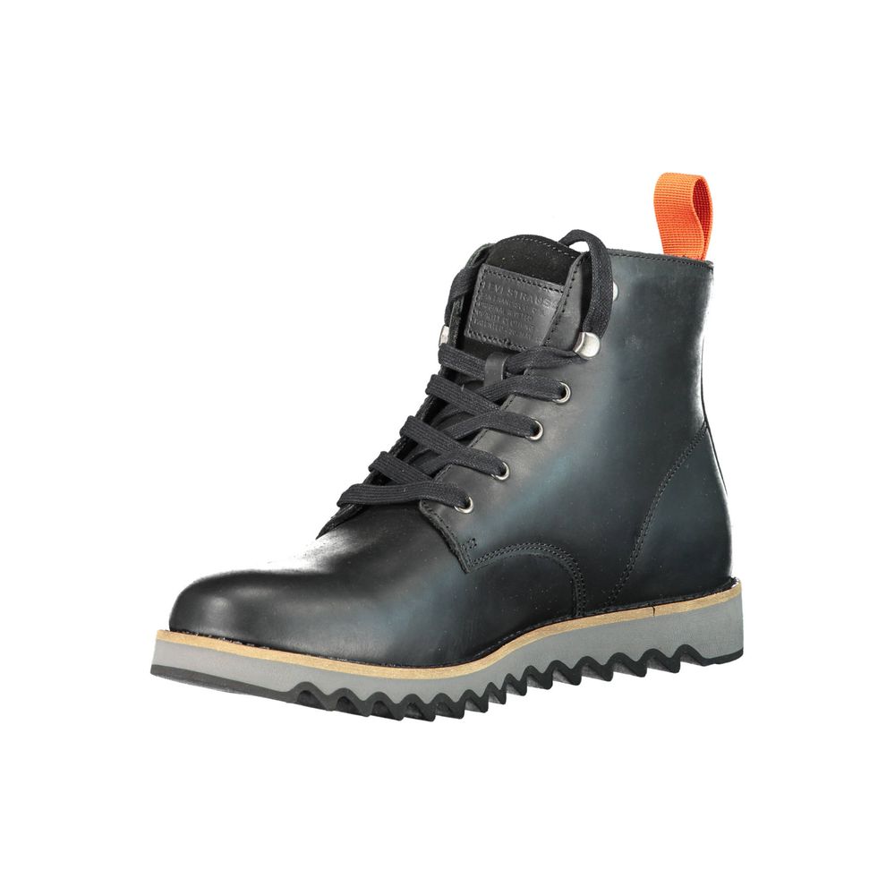 Levi's Black Leather Men Boot -   -  Levi's.