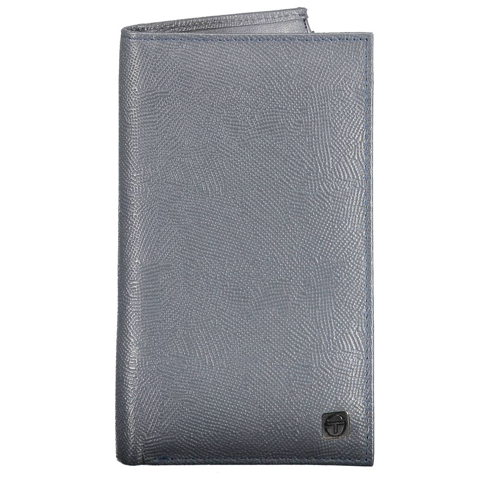 Sergio Tacchini Blue Leather Men Wallet -  Leather Wallet for Men -  Sergio Tacchini.