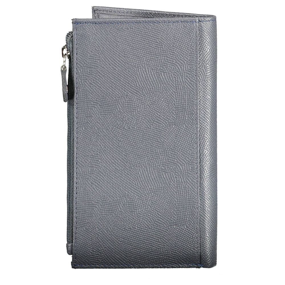 Sergio Tacchini Blue Leather Men Wallet -  Leather Wallet for Men -  Sergio Tacchini.