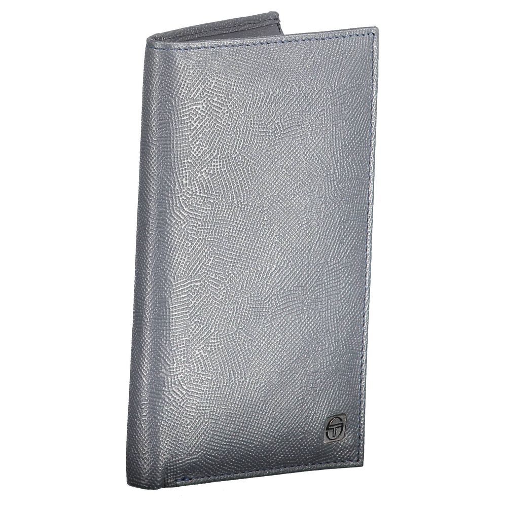 Sergio Tacchini Blue Leather Men Wallet -  Leather Wallet for Men -  Sergio Tacchini.